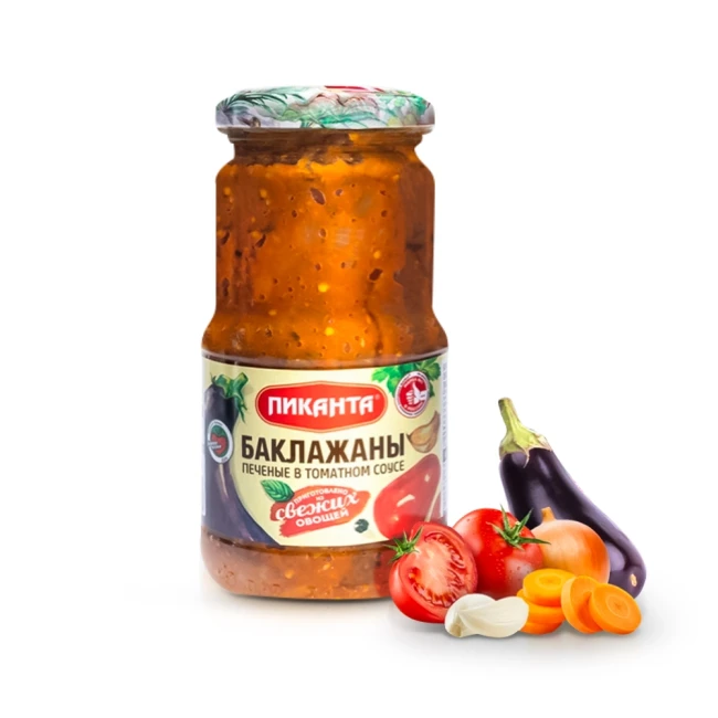 detail Lilek z trouby v rajčatové omáčce 450g Pikanta
