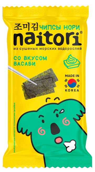 detail Křupavé plátky mořské řasy s vasabi 3g Naitori
