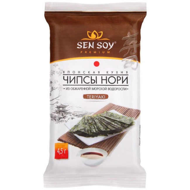 detail Nori chipsy s příchutí teriyaki 4,5 g SenSoy