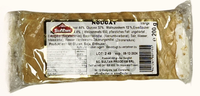 detail Nuga s vlašským ořechem 200g Sultan