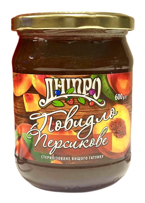 detail Broskvová povidla 600g Dnipro