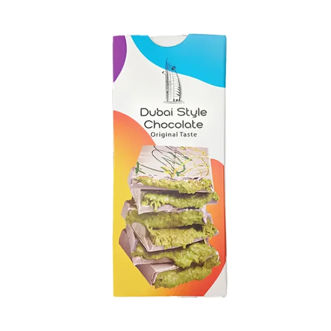 detail Bílá čokoláda s originální příchutí 100g Dubai Style