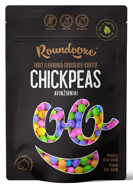 деталь Нут жареный в шоколаде со вкусом фруктов 150г Roundooze