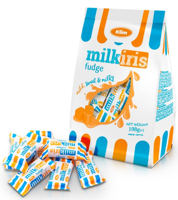 detail Bonbóny MilkIris Fudge 198g KLIM