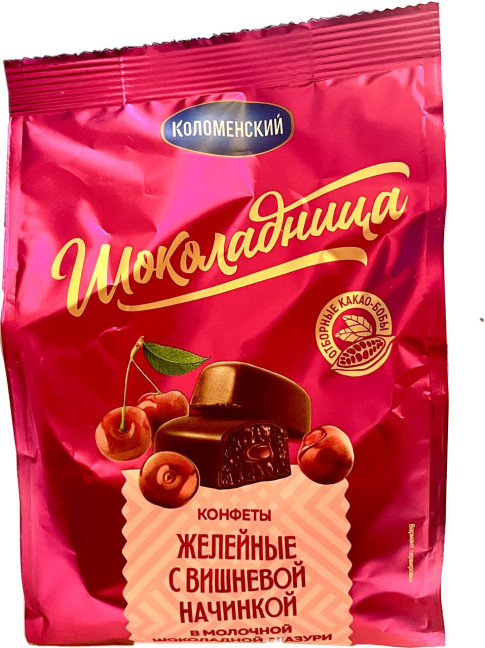 detail Želé bonbóny s višňovou náplní 160 g Kolomenskij
