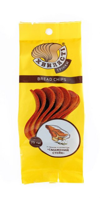 detail Topinky s příchutí steaku 75g Chvylyasti