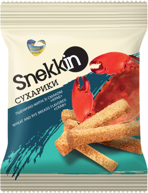 detail Suchariky s príchutí kraba 70g Snekkin