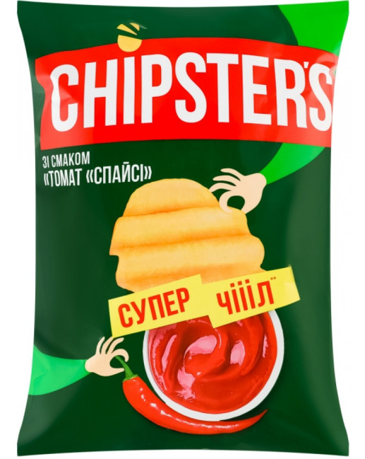 detail Čipsy s příchutí rajčat 110g CHIPSTERS
