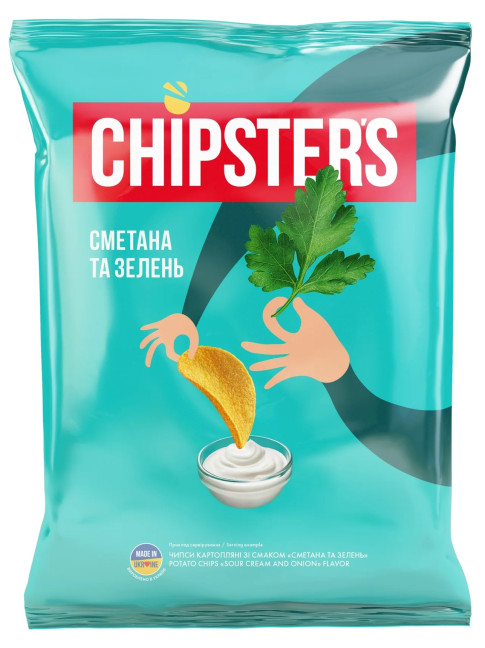 detail Čipsy se smetanou a bylinkami 120g CHIPSTERS