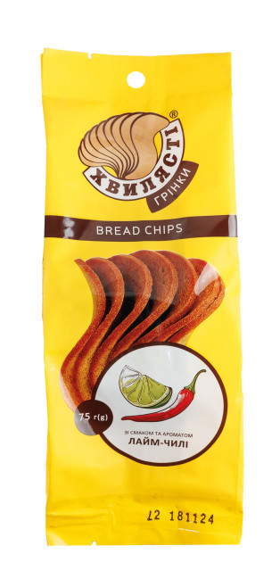 detail Topinky s příchutí limetky a chilli 75g Chvylyasti
