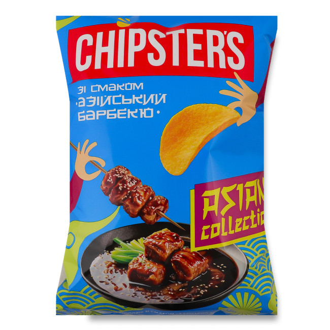 detail Bramborové chipsy s příchutí Azijské barbekue 100g Chipsters