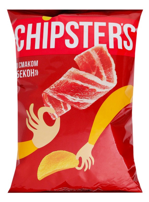 detail Čipsy s příchutí slaniny 100g CHIPSTERS
