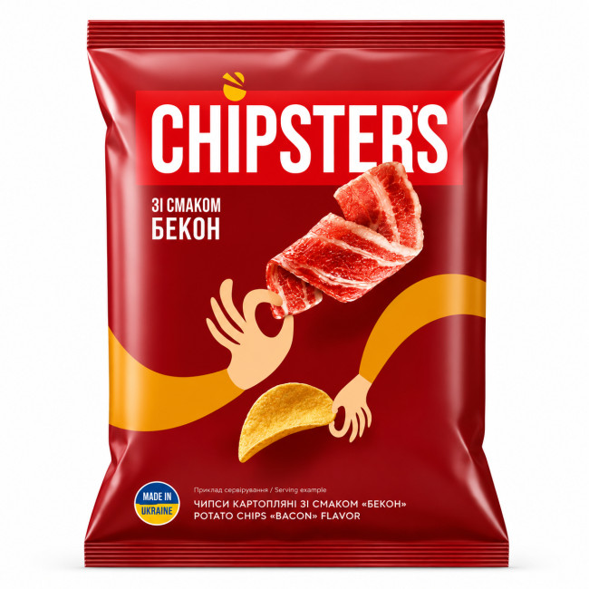 detail Čipsy s příchutí slaniny 100g Chipsters