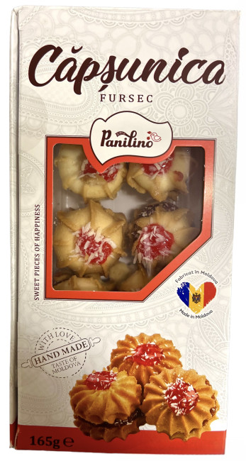 detail Sušenky jahodové 165g Panilino