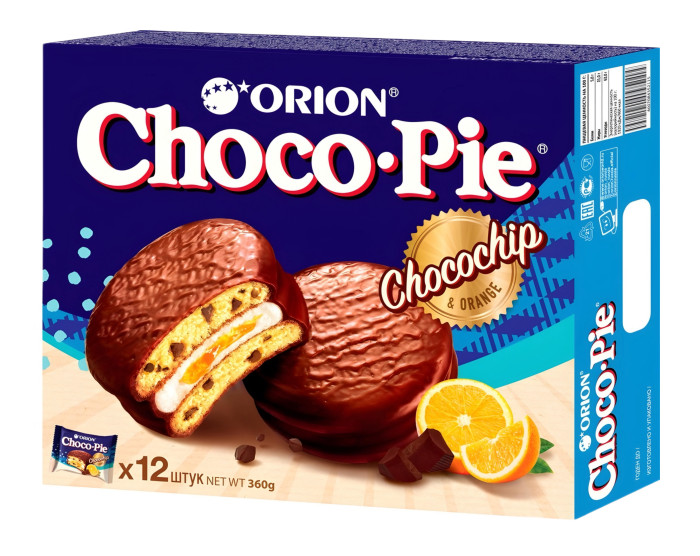 detail Choco Pie 12*30g Čokoláda-Pomeranč Orion