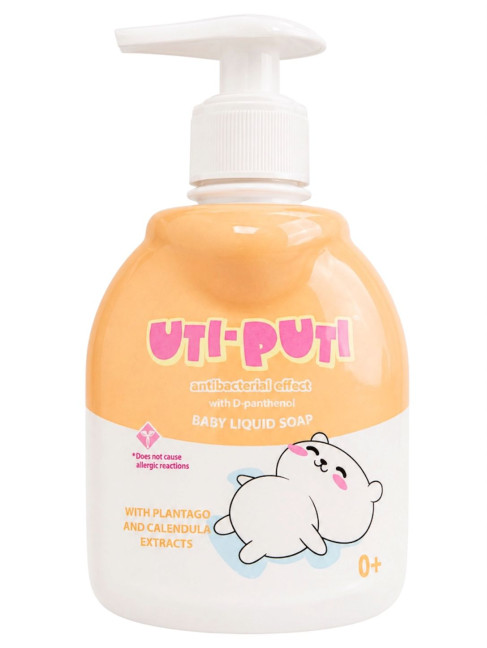 detail Tekuté dětské mýdlo s jitrocelem a měsíčkem 300g Uti-Puti
