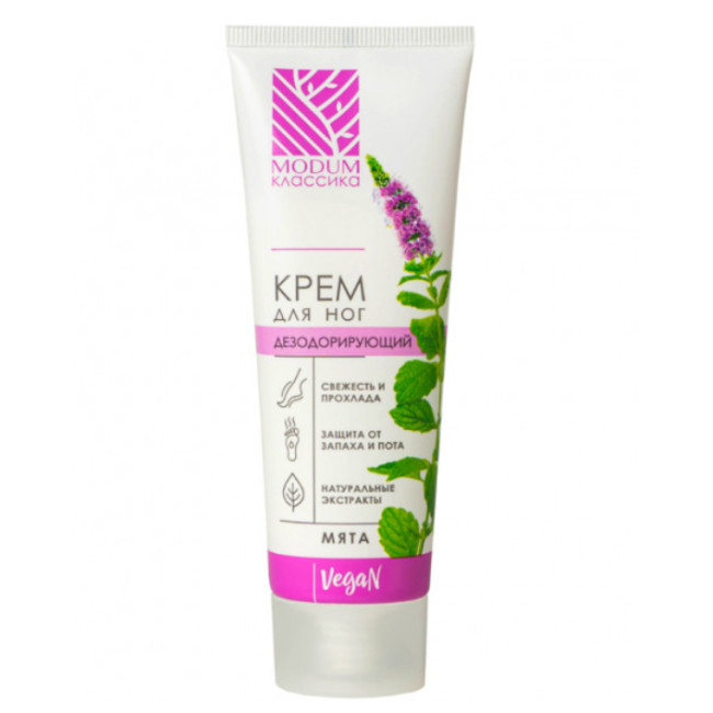 detail Dezodorující krém na nohy Máta 75 g Modum