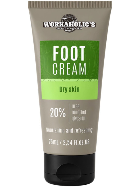 detail Krém na nohy pro suchou pokožku s 20% ureou 75ml Workaholic