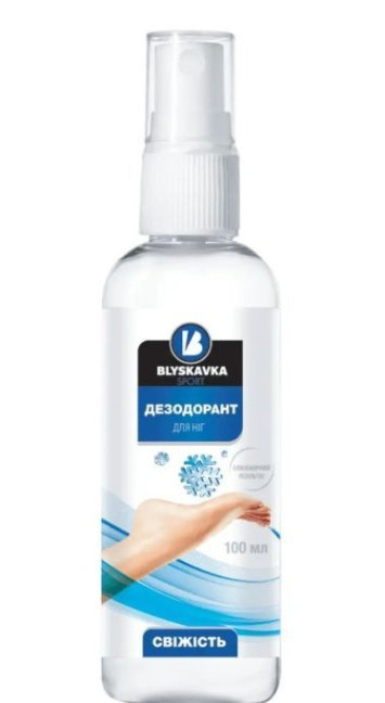 detail Dezodorant na nohy a obuv Antibakteriální ochrana 100 ml BLYSKAVKA