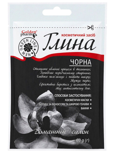 detail Černá hlína 60g Golden Pharm