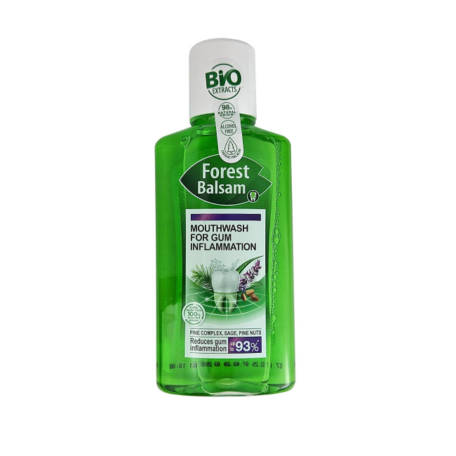 detail Ústní voda s cedrovým olejem a šalvějí 250 ml Forest Balsam