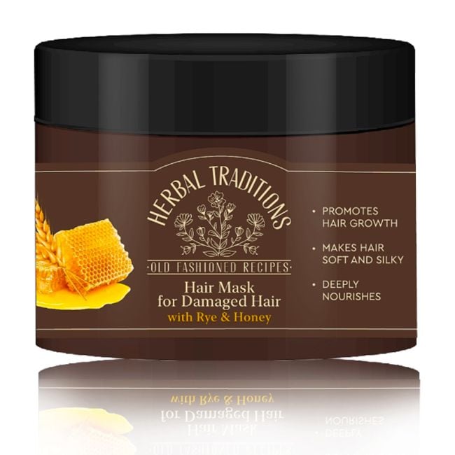detail Maska na poškozené vlasy Žito a med 300ml Herbal Trditions