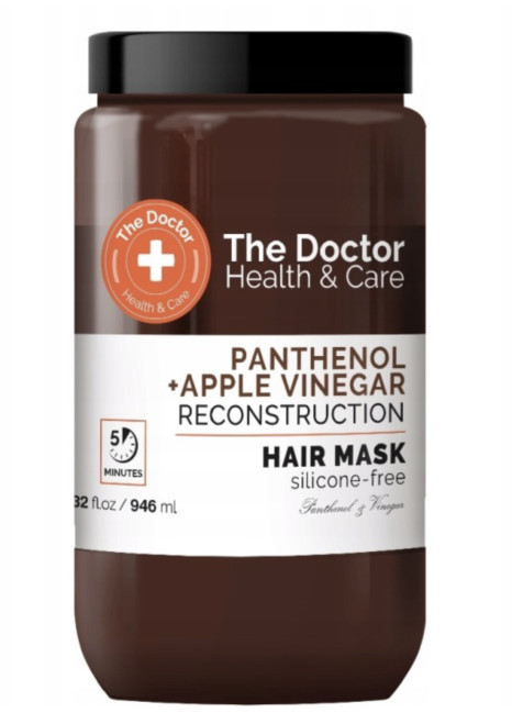 detail Rekonstrukční vlasová maska Panthenol + Jablečný ocet 946 ml The Doctor