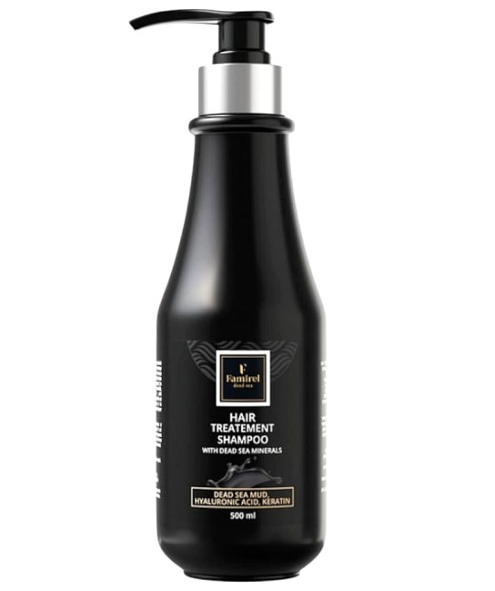 detail Léčebný šampon s minerály Mrtvého moře kyselinou hyaluronovou a keratinem 500 ml Famirel