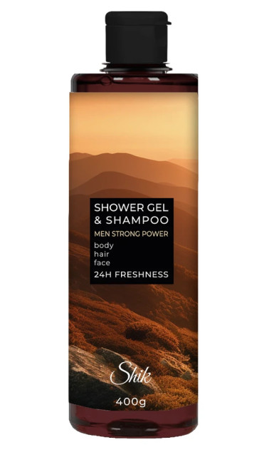 detail Sprchový gel a šampon Men Strong Power 400 ml Shik