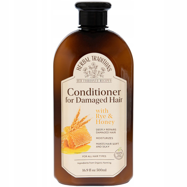 detail Kondicionér na poškozené vlasy s žitem a medem 500 ml Herbal Traditions