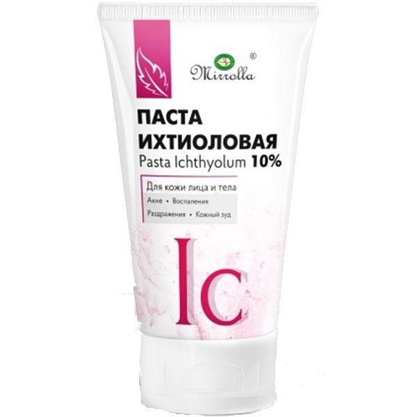 detail Ichthyolová pasta na pokožku obličeje a těla 40ml Mirrolla