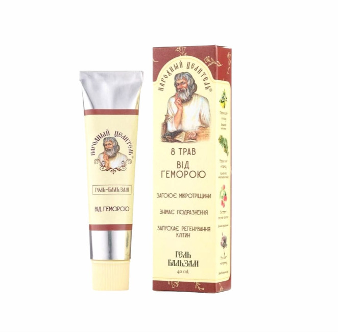 detail Gel-balzám při hemoroidech 8 bylin 40 ml HEALER COSMETICS