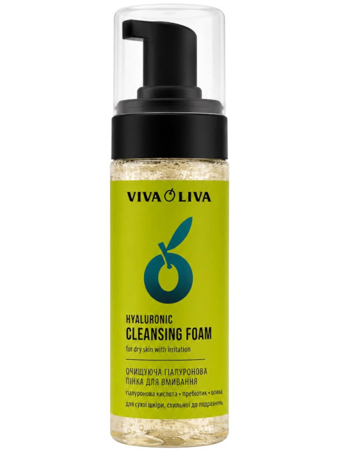 detail Čisticí hyaluronová pěna na suchou pleť obličeje 200ml Viva Oliva