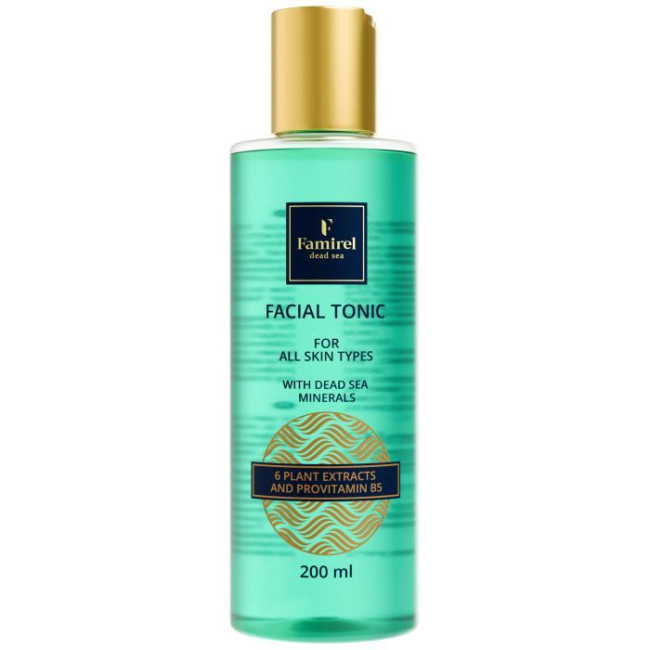detail Toner na obličej pro všechny typy pleti s minerály Mrtvého moře, provitamínem B5 200 ml Famirel