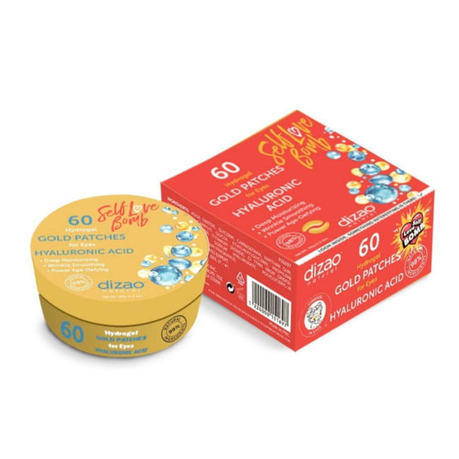 detail Hydrogelové polštářky na oči s hyaluronovou kyselinou DIZAO 60 ks 90 g