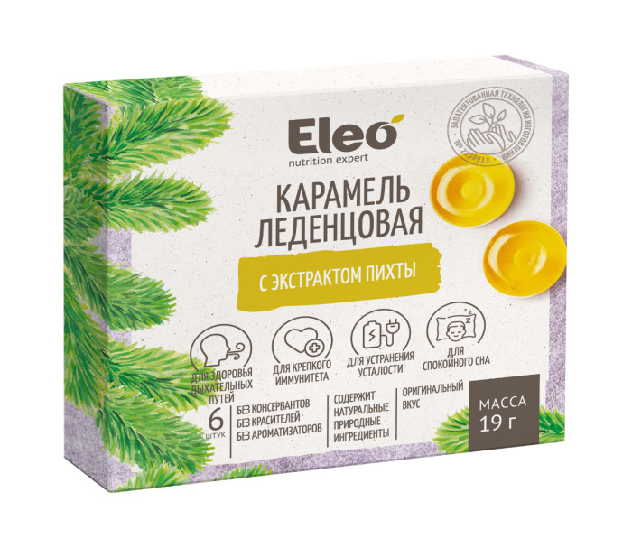 detail Candy karamel s extraktem z jedle 19g Eleo