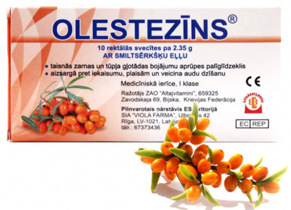 detail Olestezin 10 rektálních čípků 23,5g