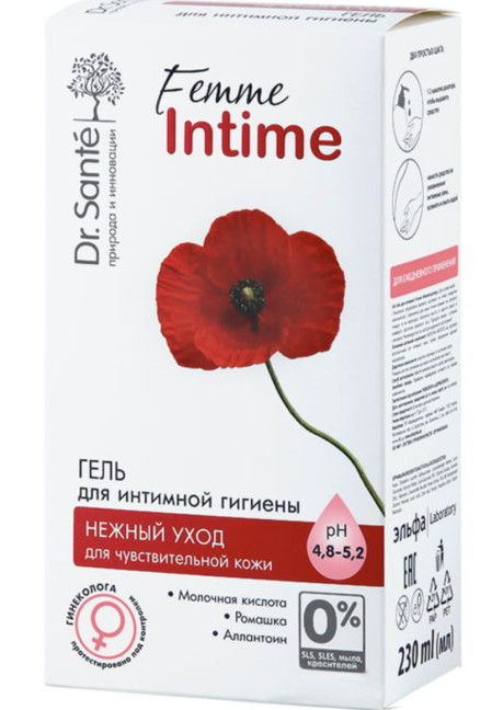 detail Gel na intimní hygienu pro citlivou pokožku 230ml Dr.Sante
