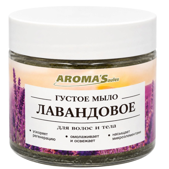detail Husté mýdlo pro vlasy a tělo Levandulové 250ml AromaSaules