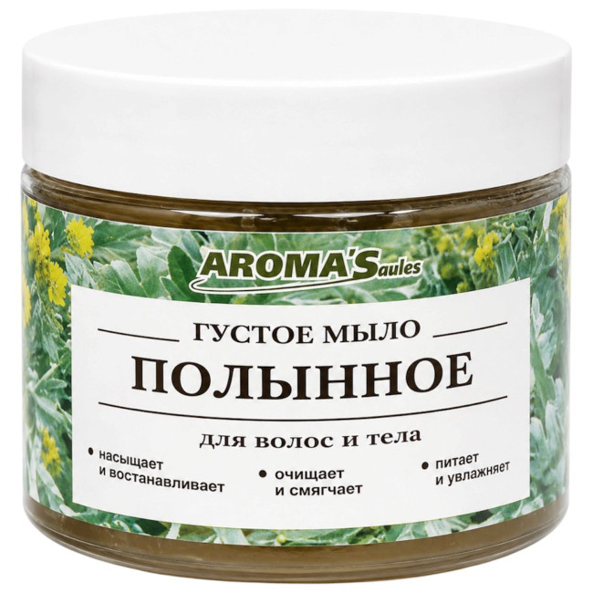 detail Husté mýdlo na vlasy a tělo Pelyněk 250ml AromaSaules