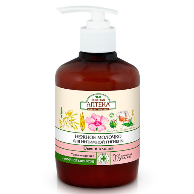 detail Mléko pro intimní hygienu Oves a bavlna 370ml Z.A.