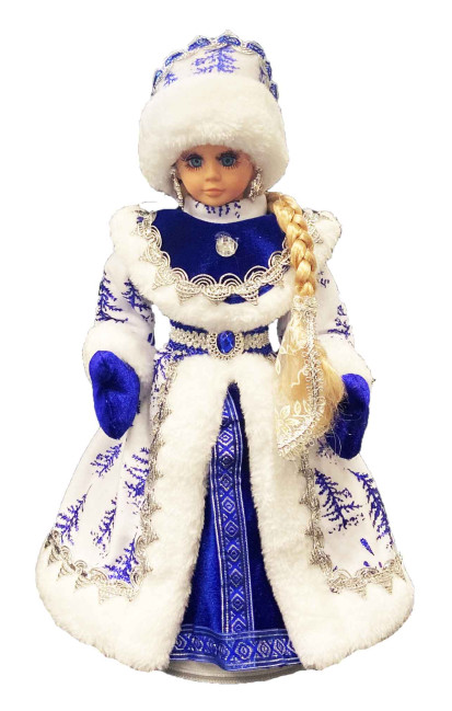 detail Figurka Sněhurky bílo-modrá s přihrádkou na cukrovinky a dárky, 35 cm