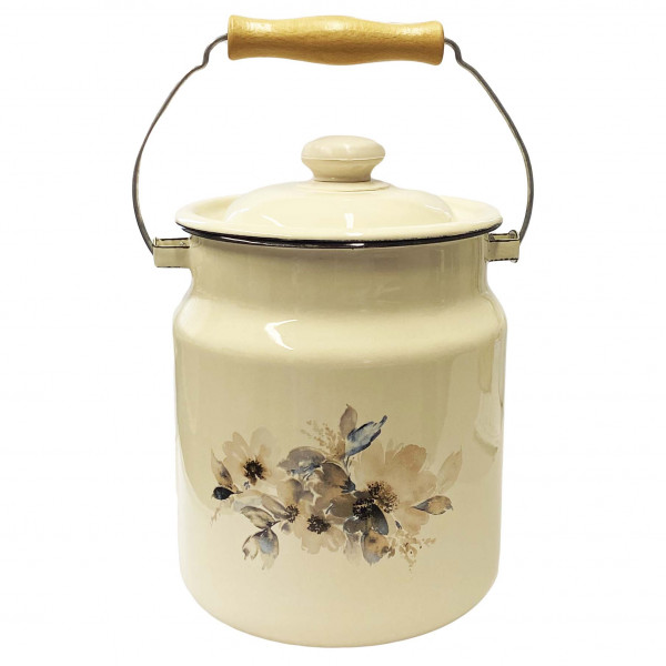 detail Smaltovaná bandaska (bidon) bežova 3,5L Jasmin