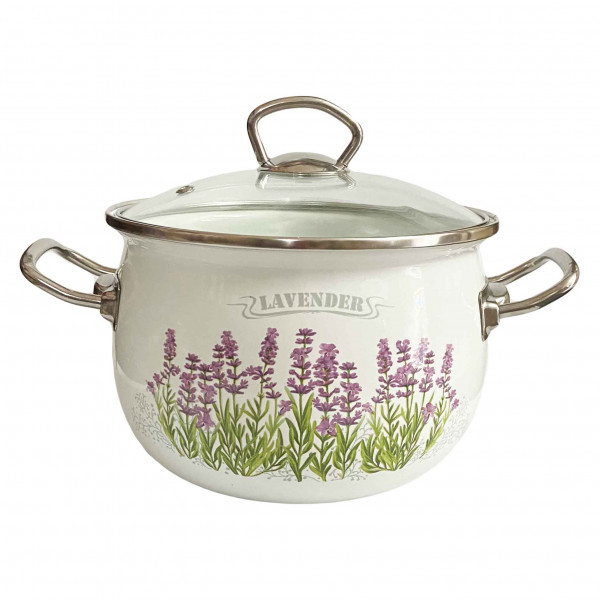 detail Smaltovaný kastrol Levandule 2,5L Premium+