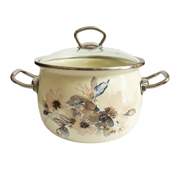 detail Smaltovaný kastrol bežový 1,5L Jasmin Premium+