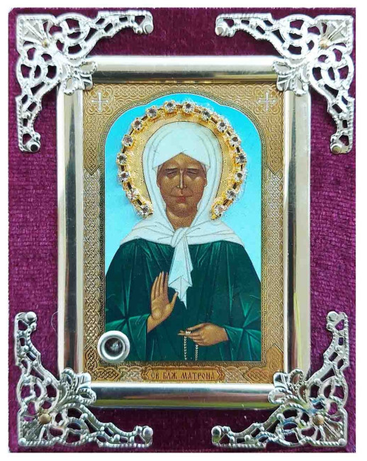 detail Ikona v sametu 6x9 Matrona