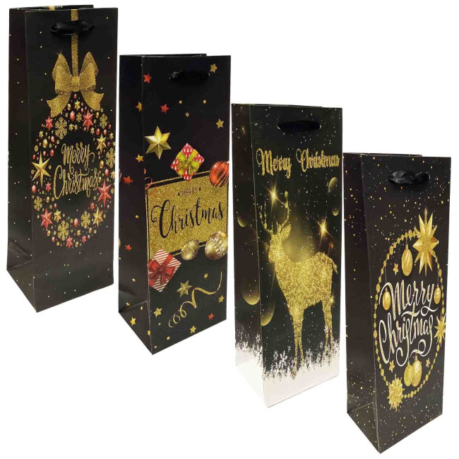 detail Dárková taška na láhev 36×13 cm „Mix Nový rok“