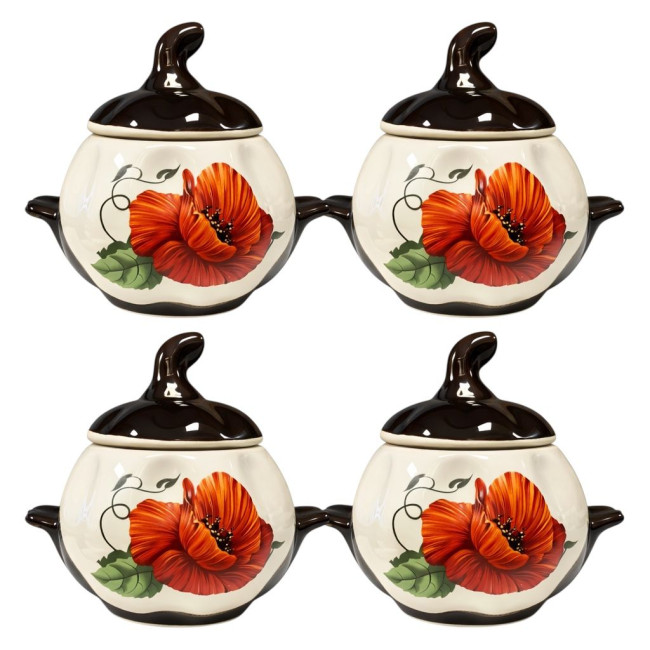 detail Keramický hrnec „Mák“ 0.75l