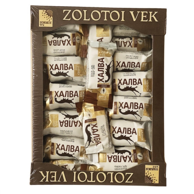 detail Slunečnicová vanilková chalva v polevě 1,5 kg Zolotoi Vek