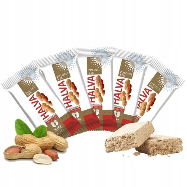 detail Slunečnicová chalva s arašídy 1,5 kg Zolotoi Vek